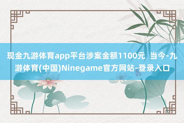 现金九游体育app平台涉案金额1100元 当今-九游体育(中国)Ninegame官方网站-登录入口